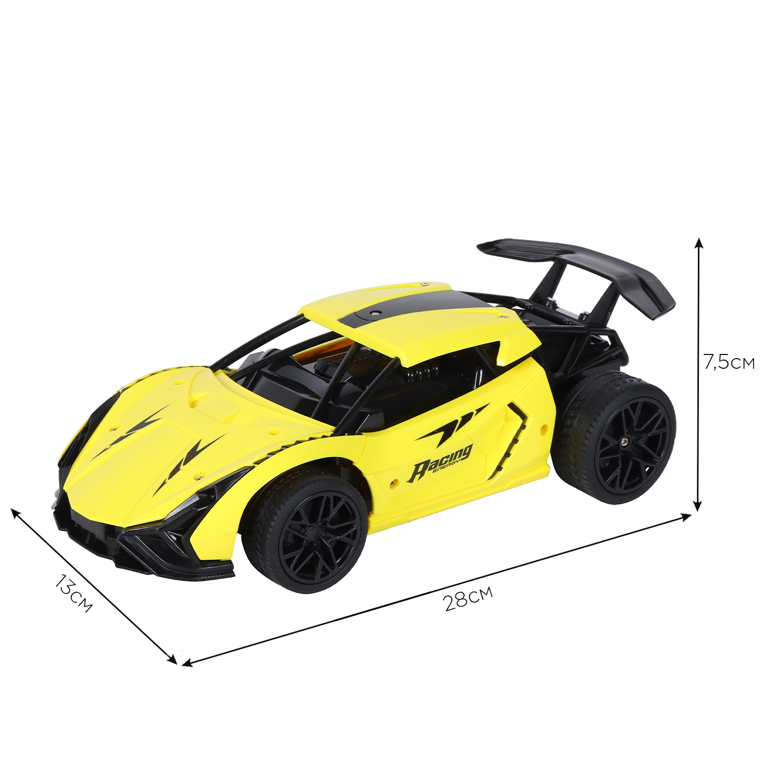 Р/У cкоростная машинка для дрифта(до 15 км/ч+), М1:16, 2.4GHz, 4 канала,  цвет желтый, в/к 27*33*9см купить оптом в интернет-магазине Джамбо Тойз |  арт.JB1168193