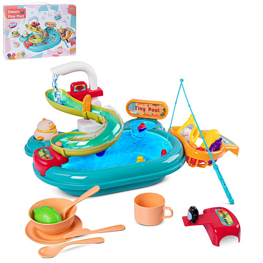 Игровой набор 2в1: рыбалка и раковина с горкой и игрушками, в/к 40*9,5*28 см в Джамбо Тойз