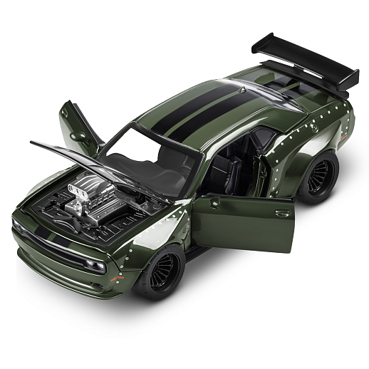 ТМ "Автопанорама" Машинка металлическая 1:36 2022 Dodge challenger SRT Jailbreak, зеленый, тюнинг, откр. двери, свободный ход колес, в/к 23,5*10*4 см в Джамбо Тойз #10