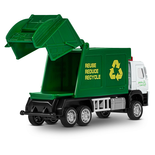 ТМ "Автопанорама" Машинка металлическая 1:72 VOLVO FM мусоровоз, белый, откр. двери, инерция, в/к 16*7,5*5 см в Джамбо Тойз #12