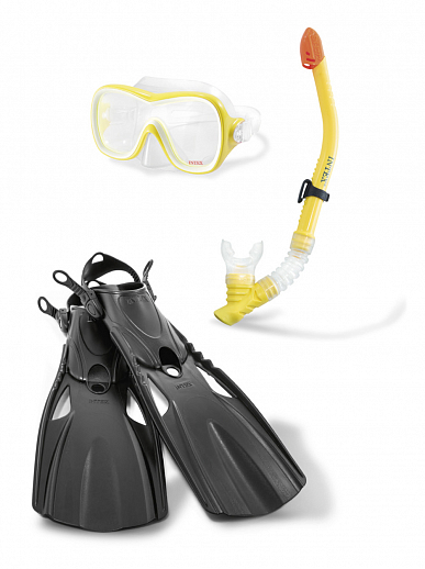 Набор для плавания Intex Wave Rider, маска + трубка + ласты, от 8 лет, 55658 в Джамбо Тойз
