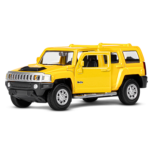 ТМ "Автопанорама" Машинка металлическая 1:43  Hummer H3, желтый, откр. двери, инерция, в/к 17,5*12,5*6,5 см в Джамбо Тойз #5
