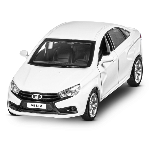 ТМ "Автопанорама" Машинка металлическая 1:43, LADA VESTA белая, откр. 2 двери., инерция в Джамбо Тойз #5