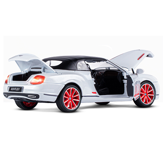 ТМ "Автопанорама" Машинка металлическая 1:24 Bentley Continental Supersports ISR, белый, откр. двери, капот и багажник, свет, звук, свободный ход колес, в/к 24,5*12,5*10,5 см в Джамбо Тойз #17