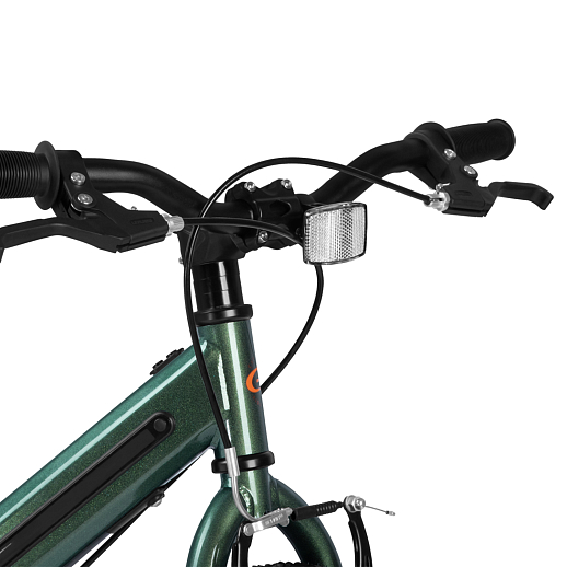 Велосипед двухколесный CITYRIDE, модель CR-B2-11FU, рама сталь, колеса алюминий 14", v-brake тормоза, встроенная в раму подсветка, балансирные колёса, цвет зеленый в Джамбо Тойз #8