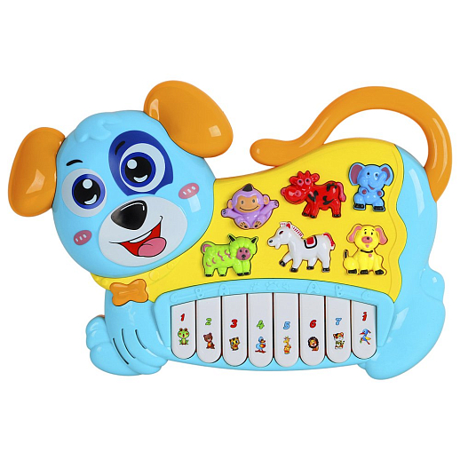 ТМ "Smart Baby" Пианино обучающее "Собака" цвет голубой, 42 звука, мелодии, стихи, в/к 28,5х19х5 см в Джамбо Тойз #3