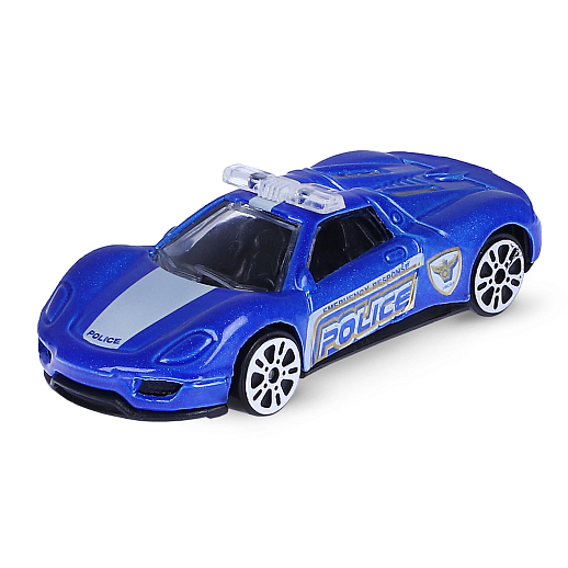 AUTODRIVE Парковка "Полиция" с автоматическим лифтом, светом,звуками,озвуч.на рус.языке. В компл: металлический транспорт 4шт., игровой коврик 78*58 см в Джамбо Тойз #18