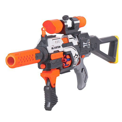 Бластер с мягкими пулями, на бат., 30 пуль в компл., барабанный магазин, в/к 43,5*10,5*22,5см в Джамбо Тойз #2