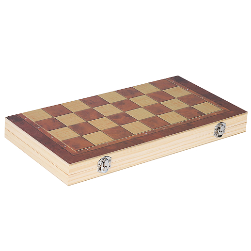 Настольная игра "3в1 - Шахматы, шашки, нарды", дерево, размер доски 39х39 см, в/к 39.7х20.3х4.5 см в Джамбо Тойз #7
