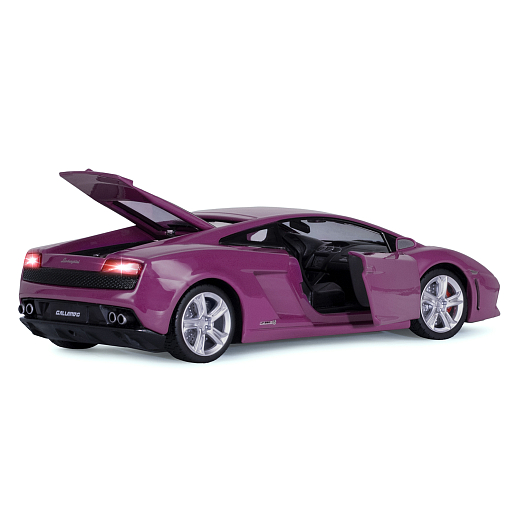 ТМ "Автопанорама" Машинка металлическая 1:24 Lamborghini Gallardo, розовый, откр. двери и багажник, свет, звук, свободный ход колес, в/к 24,5*12,5*10,5 см в Джамбо Тойз #12