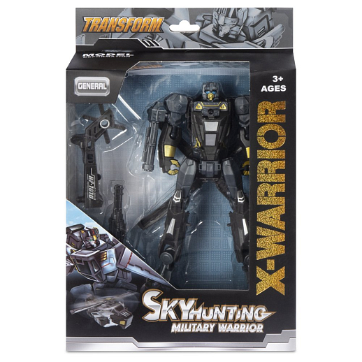 Трансформер-вертолет, с оружием, цвет темно-серый, в/к 17,2*6*22,3см в Джамбо Тойз #4