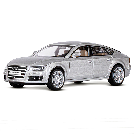 ТМ "Автопанорама" Машинка металлическая 1:32 Audi A7, серебряный, свет, звук, откр. двери, капот и багажник, инерция, в/к 17,5*13,5*9 см в Джамбо Тойз #2
