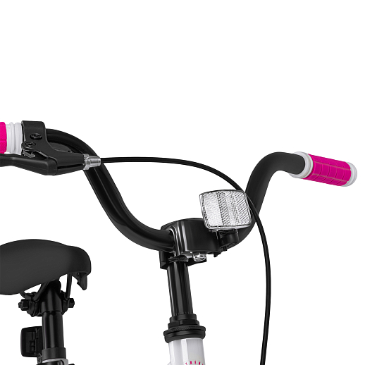 Детский велосипед "Cityride REVO", модель CR-B2-05, рама сталь, кожух цепи 100%, обода алюм. 18", втулки сталь, покрышки 2,125, страх. колеса, руль сталь. вынос сталь, задние ножные тормоза, передний клещевой, крылья пластик, отражатели пер/зад и на спицах, цвет белый розовый в Джамбо Тойз #7