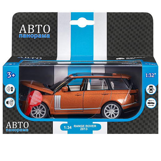 ТМ "Автопанорама" Машинка металлическая 1:34 2013 Range Rover,оранжевый перламутр, свет, звук, откр. двери, капот и багажник, инерция, в/к 17,5*13,5*9 см в Джамбо Тойз #20