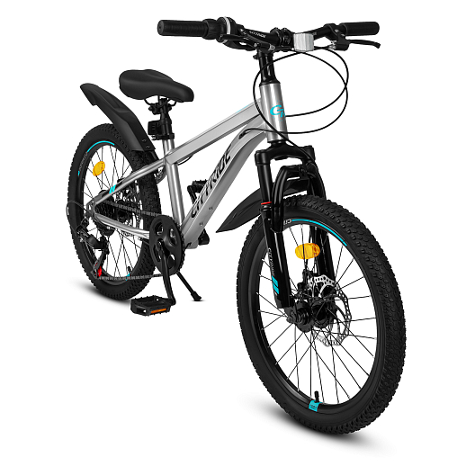 Велосипед CITYRIDE 20", модель CR-B2-12F2, рама сталь, обода двойные алюминий, трансмиссия 1*6 ск, амортизационная вилка, дисковые мех. тормоза цвет чёрный в Джамбо Тойз