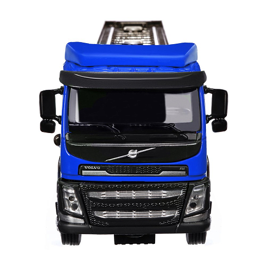 ТМ "Автопанорама" Машинка металлическая Volvo бензовоз, масштаб 1:50, цвет голубой, откидывается кабина, свет, звук, свободный ход колес, в/к 28*14*10 см в Джамбо Тойз #9