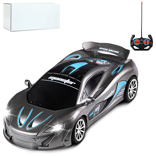 AUTODRIVE Р/У Машинка, 1:18, 4 канала,свет, темно-серый, в/к 10,5*8*21,5 см в Джамбо Тойз