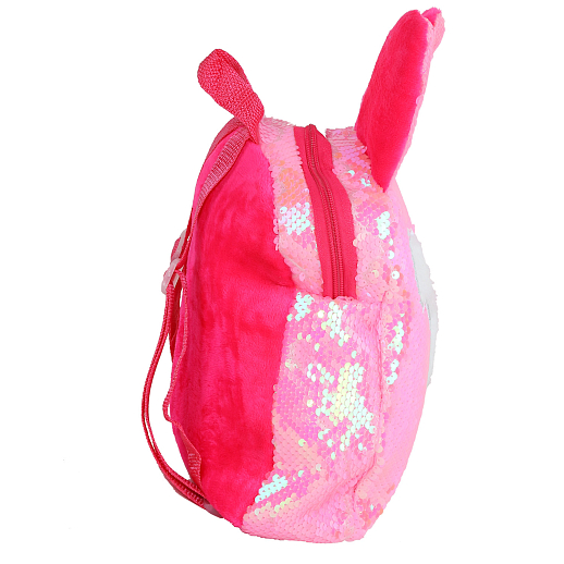 Рюкзачок детский для девочек с пайетками "Зайка", розового цвета, 29*26*3 см в Джамбо Тойз #2