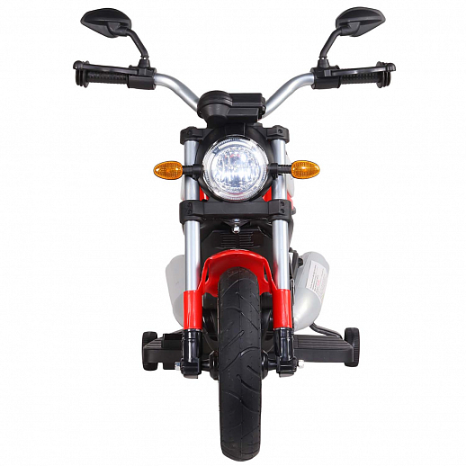 Мотоцикл двухколесный на аккум. 6V6AH*1,  2*15W, свет, звук, надувные колёса, красный, размер мотоцикла 107*53*72см. в Джамбо Тойз #18