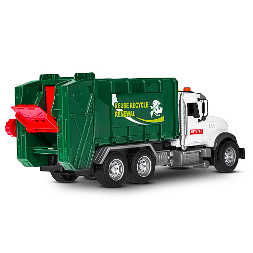 AUTODRIVE_Фрикционный Мусоровоз, подвижные элементы, 3 контейнера в компл., звук,свет,на бат.,в гофрокор. 31*11*14,5см в Джамбо Тойз #4
