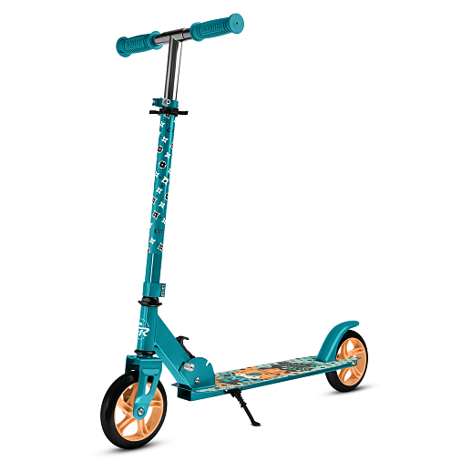 Самокат из 100% стали с полиуретановым колесом диаметром 145 мм, подшипником ABEC-7 грипсы TPR Размер изделия: 76 * 32 * 96 см Упаковка: 1 шт / коробка, 23*12*68.5 см размер деки:: 51X12 см, зеленый в Джамбо Тойз #2