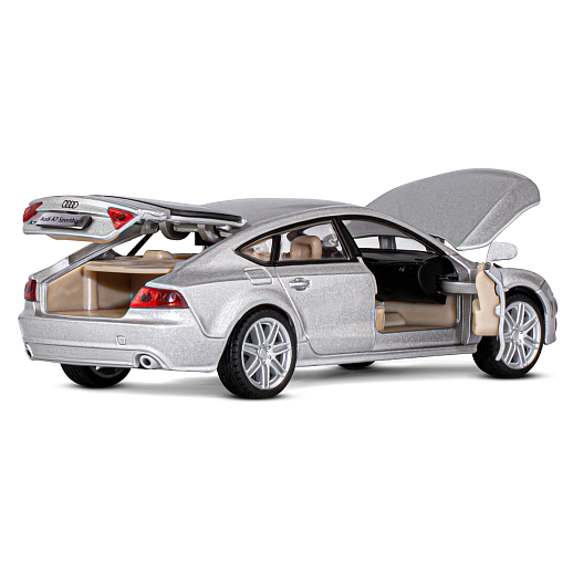 ТМ "Автопанорама" Машинка металлическая 1:32 Audi A7, серебряный, свет, звук, откр. двери, капот и багажник, инерция, в/к 17,5*13,5*9 см в Джамбо Тойз #15