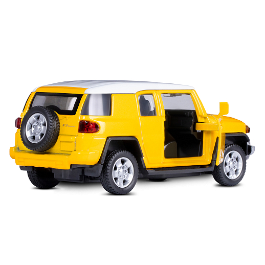 ТМ "Автопанорама" Машинка металлическая 1:43 Toyota FJ Cruiser, желтый, откр. двери, инерция, в/к 17,5*12,5*6,5 см в Джамбо Тойз #6