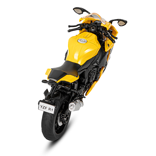 ТМ "Автопанорама" Мотоцикл металл. 1:18 YAMAHA YZF-R1, желтый, свободный ход колес, в/к 9,2 х 4,5 х 14 см в Джамбо Тойз #8