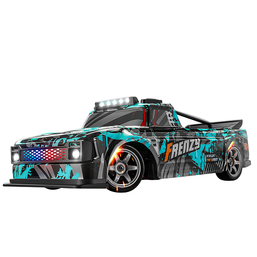 Р/у машина для дрифта М1:16,2.4GHz,4WD,сменные шины 4шт.,свет,с аккум.,цвет черн.с бирюзой,в бел.кор. 38,5*15*17см в Джамбо Тойз #18
