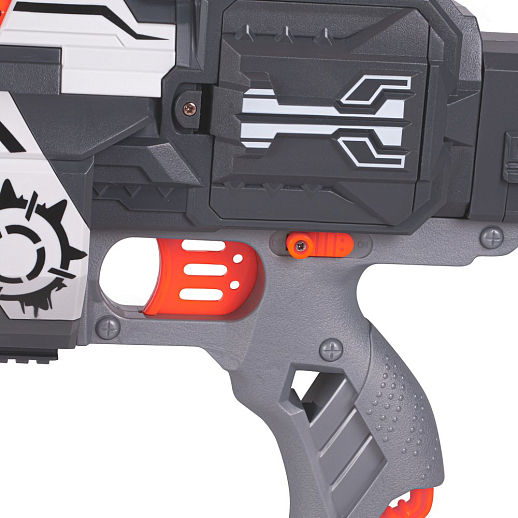 Бластер с мягкими пулями, на бат., 30 пуль в компл., барабанный магазин, в/к 43,5*10,5*22,5см в Джамбо Тойз #27