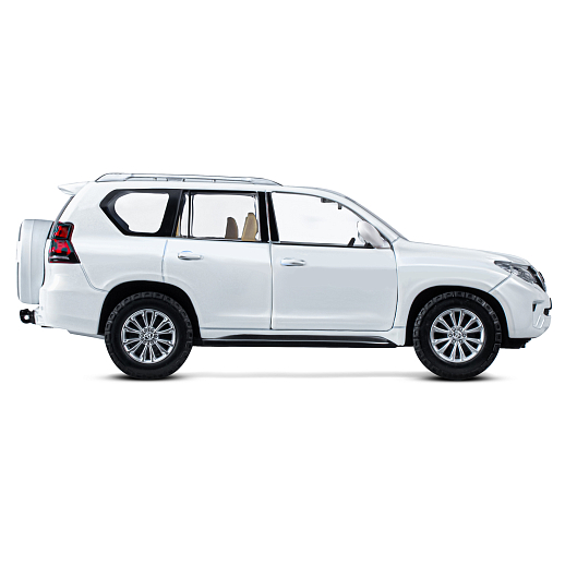 ТМ "Автопанорама" Машинка металлическая, 1:24,  Land Cruiser Prado, белый, открываются двери, капот и багажник, свободный ход колес, световые и звуковые эффекты, в/к 24,5х12,5х10,5 см в Джамбо Тойз #9