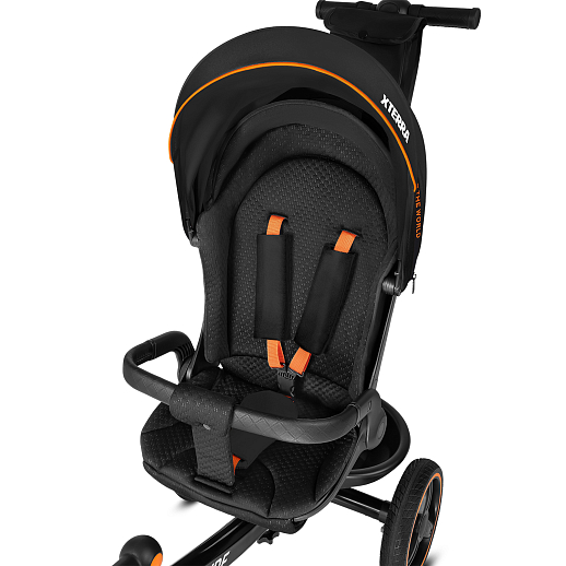 Трехколесные велосипед CITYRIDE, металл,  колеса PVC 12"/10", попрот. наколон. Сиденье с крышей,  род ручка, наклон руль, функц. фара, тормоз, корзинка в Джамбо Тойз #12