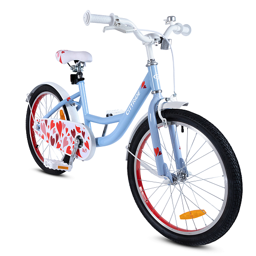 Велосипед двухколёсный CITYRIDE, модель CR-B2-04H, колеса 20", рама сталь, колеса алюмниий, подножка, картриджная каретка, цвет голубой в Джамбо Тойз