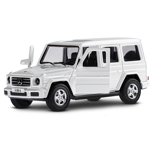 ТМ "Автопанорама" Машинка металлическая 1:42 Mercedes-Benz G350d, белый, откр. двери, инерция, в/к 17,5*12,5*6,5 см в Джамбо Тойз #7