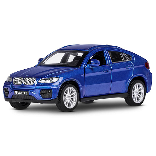 ТМ "Автопанорама" Машинка металлическая 1:43 BMW X6,синий, откр. двери, инерция, в/к 17,5*12,5*6,5 см в Джамбо Тойз #2