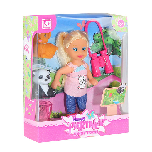 Кукла в зоопарке с животными и биноклем в комплекте, в/к 13,5*4,9*16,5 см в Джамбо Тойз #2
