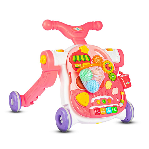 Ходунки 6 в 1: игровой столик,каталка с ручкой/без, со свет.и звук эффект., в/к 46,5*15*37 см в Джамбо Тойз #3