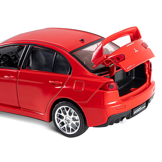 ТМ "Автопанорама" Машинка металлическая 1:32 Mitsubishi  Lancer Evolution, красный, откр. двери, капот и багажник, свет, звук, инерция,  в/к 17,5*12,5*6,5 см в Джамбо Тойз #14
