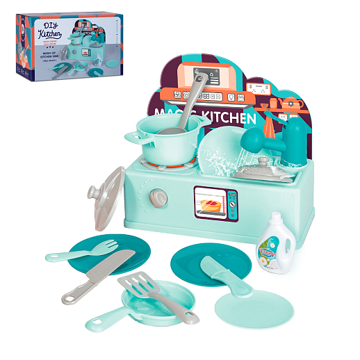 Игровой набор "Мини-кухня",цвет-зеленый, в/к 25*13,5*16 см в Джамбо Тойз