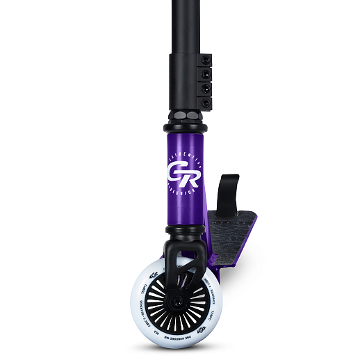 Трюковый самокат CITYRIDE TEMPO, T-bar сталь 50*50см, дека алюм.49*9,5см, колеса PU 86A 100мм, пластик диск, вилка резьб., хомут 4б., цвет Фиолетовый  в Джамбо Тойз #6