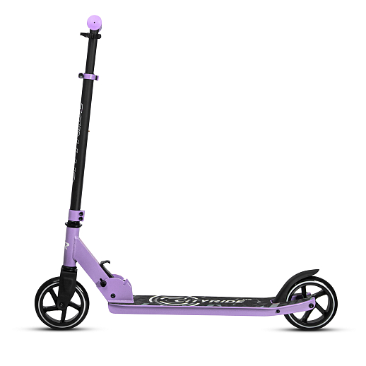 Двухколесный самокат CITYRIDE 145MM PU; алюминий/сталь порошковое покрытие; заниженная дека 52*10,5СМ, без амортизатора; руль 79-89СМ. Тормоз - сталь, подшипники: Abec-9, грипсы резина 100мм. в Джамбо Тойз #3