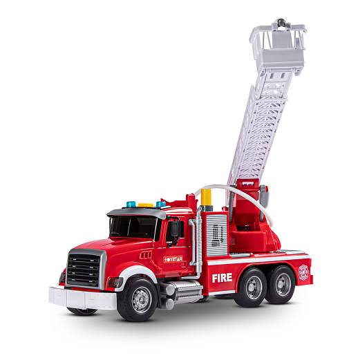 AUTODRIVE_Фрикционная Пожарная машина,помповый механизм,стреляет водой,звук,свет,на бат.,в гофрокор. 31*11*14,5см в Джамбо Тойз #5