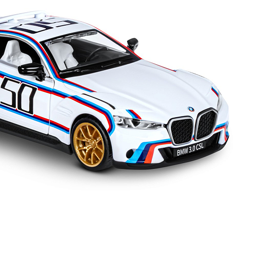 ТМ "Автопанорама" Машинка металлическая 1:34 BMW 3.0 CSL, белый, свет, звук, откр. двери, в/к 17,5*13,5*9 см в Джамбо Тойз #20
