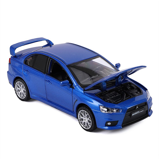ТМ "Автопанорама" Машинка металлическая 1:32 Mitsubishi Lancer Evolution, синий, откр. двери, капот и багажник, свет, звук, инерция, в/к 17,5*12,5*6,5 см в Джамбо Тойз #19