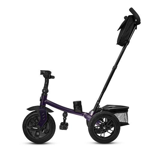 Детский трехколесный велосипед с ручкой CITY-RIDE LUNAR. Поворотное сиденье 360, складная крыша D600, подножки, надувные колеса 12/10, фара в Джамбо Тойз #5