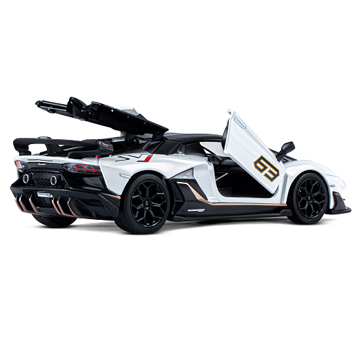 ТМ "Автопанорама" Машинка металлическая, 1:24, Lamborghini SVJ, белый, открываются двери, свободный ход колес, световые и звуковые эффекты, в/к 24,5х12,5х10,5 см в Джамбо Тойз #15