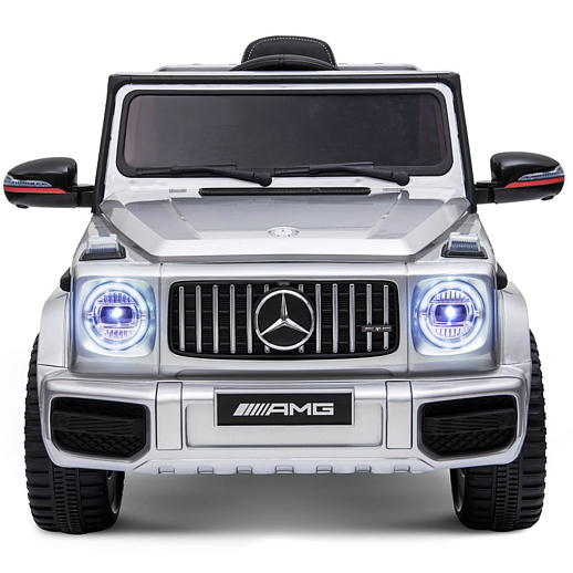 Электромобиль Mercedes Benz AMG на аккум.,12V/4.5AH*1, 380*2, Р/У 2.4GHz, свет, звук, сиденье эко-кожа, колеса EVA,откр.двери,индик.зарядки, MP3, плавн.старт, в/к 105*55*33см. Цвет - серебро. в Джамбо Тойз #3