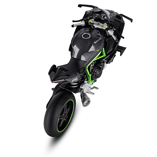 ТМ "Автопанорама" Мотоцикл металл. 1:12 KAWASAKI Ninja H2R, черный, свободный ход колес, в/к 7,1 х 11,7 х 20,6 см  в Джамбо Тойз #8