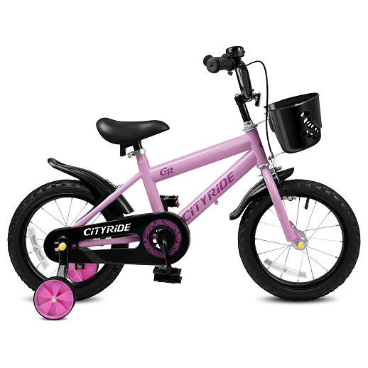 Велосипед двухколёсный CITYRIDE, модель CR-B2-07F51, колеса 14", рама сталь 0,75, колеса сталь, балансирные колеса, цвет розовый в Джамбо Тойз #4