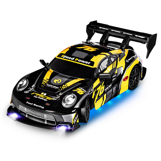 Р/У Машина для дрифта,1:24,2.4GHz,4WD,свет,с аккум, цвет желтый/черный, в/к 28*8*22,5см в Джамбо Тойз #7